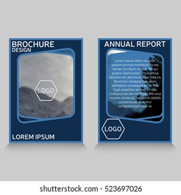 vector brochure flyer design layout template, size A4, front page and back page.