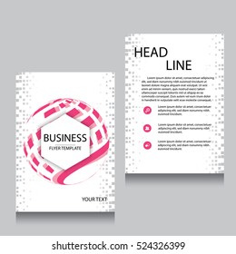 Vector Brochure Flyer design Layout template, Front page and back page, templates, website, Editable vector illustration, Abstract background, A4.