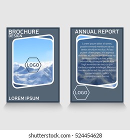 vector brochure flyer design layout template, size A4, front page and back page.