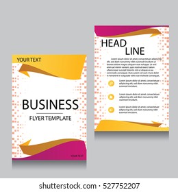 Vector Brochure Flyer design Layout template, Front page and back page, templates, website, Editable vector illustration, Abstract background, A4.
