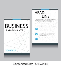 Vector Brochure Flyer design Layout template, Front page and back page, templates, website, Editable vector illustration, Abstract background, A4.