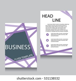 Vector Brochure Flyer design Layout template, Front page and back page, templates, website, Editable vector illustration, Abstract background, A4.