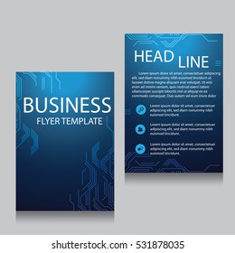 Vector Brochure Flyer design Layout template, Front page and back page, templates, website, Editable vector illustration, Abstract background, A4.
