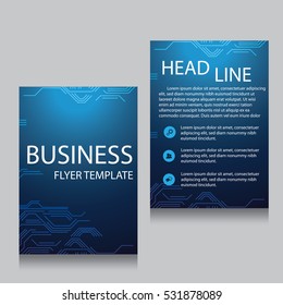 Vector Brochure Flyer design Layout template, Front page and back page, templates, website, Editable vector illustration, Abstract background, A4.