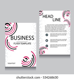 Vector Brochure Flyer design Layout template, Front page and back page, templates, website, Editable vector illustration, Abstract background, A4.