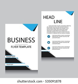 Vector Brochure Flyer design Layout template, Front page and back page, templates, website, Editable vector illustration, Abstract background, A4.