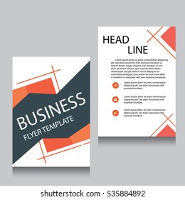 Vector Brochure Flyer design Layout template, Front page and back page, templates, website, Editable vector illustration, Abstract background, A4.
