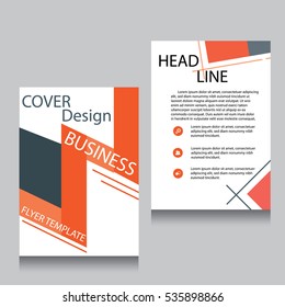 Vector Brochure Flyer design Layout template, Front page and back page, templates, website, Editable vector illustration, Abstract background, A4.