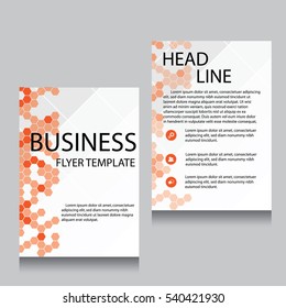 Vector Brochure Flyer design Layout template, Front page and back page, templates, website, Editable vector illustration, Abstract background, A4.