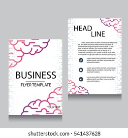 Vector Brochure Flyer design Layout template, Front page and back page, templates, website, Editable vector illustration, Abstract background, A4.