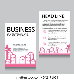 
Vector Brochure Flyer design Layout template, Front page and back page, templates, website, Editable vector illustration, Abstract background, A4.