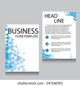 Vector Brochure Flyer design Layout template, Front page and back page, templates, website, Editable vector illustration, Abstract background, A4.