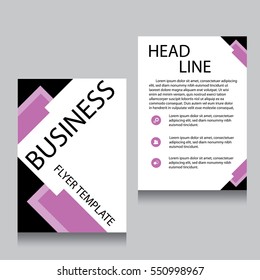 Vector Brochure Flyer design Layout template, Front page and back page, templates, website, Editable vector illustration, Abstract background, A4.