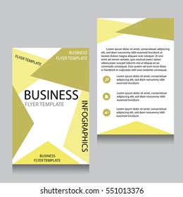 Vector Brochure Flyer design Layout template, Front page and back page, templates, website, Editable vector illustration, Abstract background, A4.