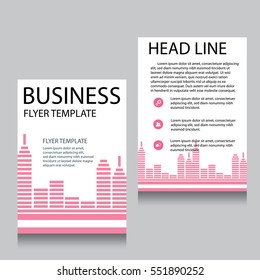 Vector Brochure Flyer design Layout template, Front page and back page, templates, website, Editable vector illustration, Abstract background, A4.