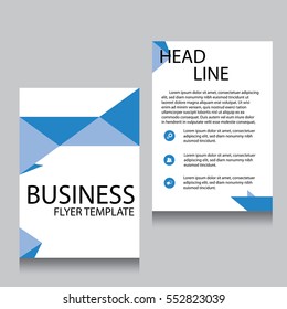 Vector Brochure Flyer design Layout template, Front page and back page, templates, website, Editable vector illustration, Abstract background, A4.