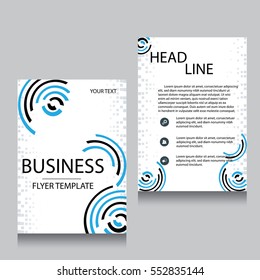Vector Brochure Flyer design Layout template, Front page and back page, templates, website, Editable vector illustration, Abstract background, A4.