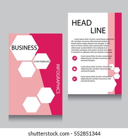 Vector Brochure Flyer design Layout template, Front page and back page, templates, website, Editable vector illustration, Abstract background, A4.