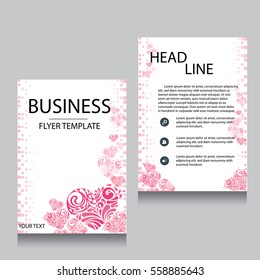 Vector Brochure Flyer design Layout template, Front page and back page, templates, website, Editable vector illustration, Abstract background, A4.