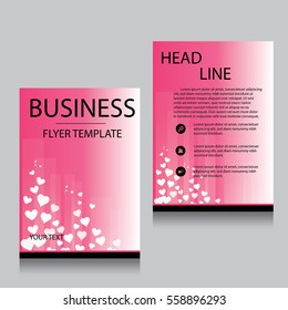 Vector Brochure Flyer design Layout template, Front page and back page, templates, website, Editable vector illustration, Abstract background, A4.