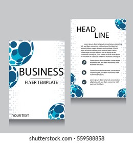 Vector Brochure Flyer design Layout template, Front page and back page, templates, website, Editable vector illustration, Abstract background, A4.