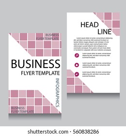 Vector Brochure Flyer design Layout template, Front page and back page, templates, website, Editable vector illustration, Abstract background, A4.