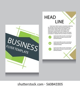 Vector Brochure Flyer design Layout template, Front page and back page, templates, website, Editable vector illustration, Abstract background, A4.