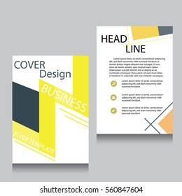 Vector Brochure Flyer design Layout template, Front page and back page, templates, website, Editable vector illustration, Abstract background, A4.