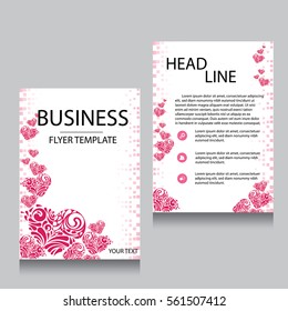 Vector Brochure Flyer design Layout template, Front page and back page, templates, website, Editable vector illustration, Abstract background, A4.