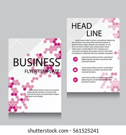 Vector Brochure Flyer design Layout template, Front page and back page, templates, website, Editable vector illustration, Abstract background, A4.
