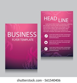Vector Brochure Flyer design Layout template, Front page and back page, templates, website, Editable vector illustration, Abstract background, A4.