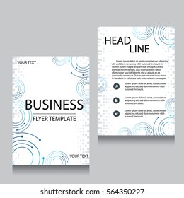 Vector Brochure Flyer design Layout template, Front page and back page, templates, website, Editable vector illustration, Abstract background, Technology background, A4.