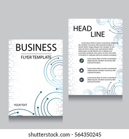 Vector Brochure Flyer design Layout template, Front page and back page, templates, website, Editable vector illustration, Abstract background, Technology background, A4.