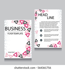 Vector Brochure Flyer design Layout template, Front page and back page, templates, website, Editable vector illustration, Abstract background, Technology background, A4.