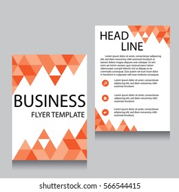 Vector Brochure Flyer design Layout template, Front page and back page, templates, website, Editable vector illustration, Abstract background, A4.