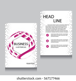 Vector Brochure Flyer design Layout template, Front page and back page, templates, website, Editable vector illustration, Abstract background, A4.