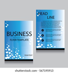 Vector Brochure Flyer design Layout template, Front page and back page, templates, website, Editable vector illustration, Abstract background, A4.