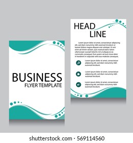 Vector Brochure Flyer design Layout template, Front page and back page, templates, website, Editable vector illustration, Abstract background, A4.