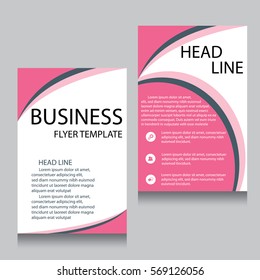 Vector Brochure Flyer design Layout template, Front page and back page, templates, website, Editable vector illustration, Abstract background, A4.