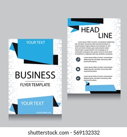 Vector Brochure Flyer design Layout template, Front page and back page, templates, website, Editable vector illustration, Abstract background, A4.