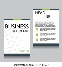 Vector Brochure Flyer design Layout template, Front page and back page, templates, website, Editable vector illustration, Abstract background, A4.