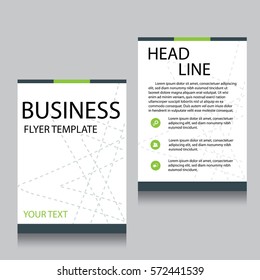 Vector Brochure Flyer design Layout template, Front page and back page, templates, website, Editable vector illustration, Abstract background, A4.