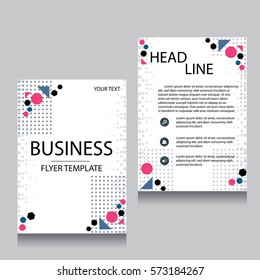 Vector Brochure Flyer design Layout template, Front page and back page, templates, website, Editable vector illustration, Abstract background, A4.