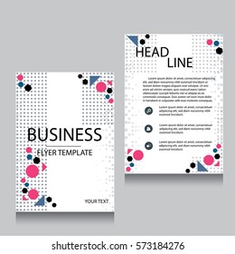 Vector Brochure Flyer design Layout template, Front page and back page, templates, website, Editable vector illustration, Abstract background, A4.