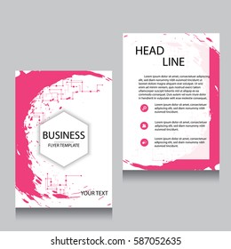 Vector Brochure Flyer design Layout template, Front page and back page, templates, website, Editable vector illustration, Abstract background, A4.