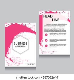 Vector Brochure Flyer design Layout template, Front page and back page, templates, website, Editable vector illustration, Abstract background, A4.