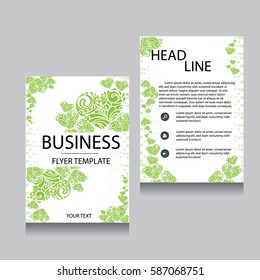 Vector Brochure Flyer design Layout template, Front page and back page, templates, website, Editable vector illustration, Abstract background, A4.