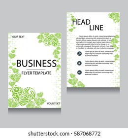 Vector Brochure Flyer design Layout template, Front page and back page, templates, website, Editable vector illustration, Abstract background, A4.