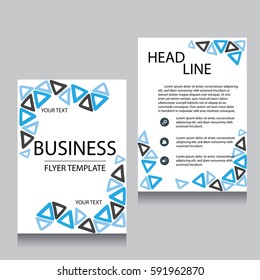 Vector Brochure Flyer design Layout template, Front page and back page, templates, website, Editable vector illustration, Abstract background, A4.