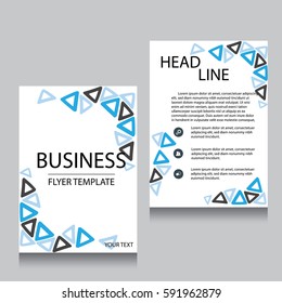 Vector Brochure Flyer design Layout template, Front page and back page, templates, website, Editable vector illustration, Abstract background, A4.